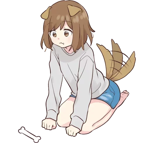 😗 Стикер «dog girl» для Telegram