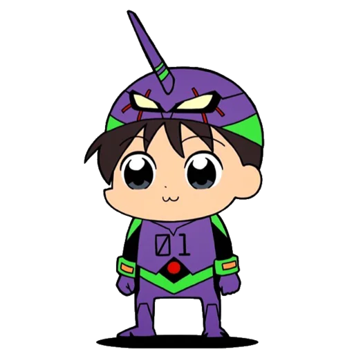 🔹 Стикер «Evangelion School +Chibi» для Telegram