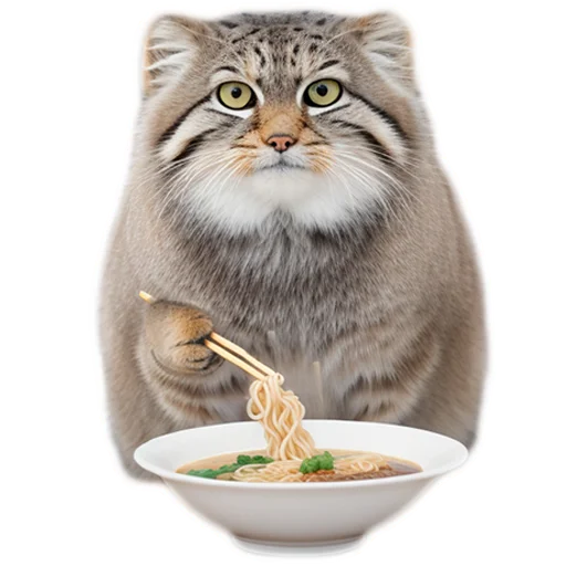 🍜 Стикер «Everyday Manul» для Telegram