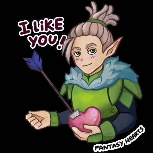 😍 Стикер «Fantasy Hearts» для Telegram