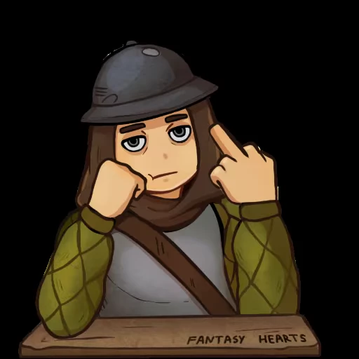 😐 Стикер «Fantasy Hearts» для Telegram