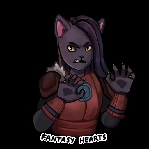 🤬 Стикер «Fantasy Hearts» для Telegram