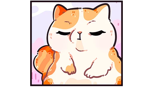 🐱 Стикер «Фасолька без текста» для Telegram