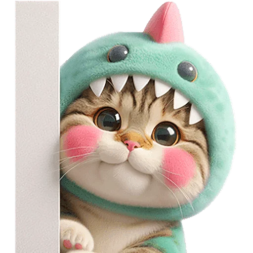 Стикерпак Дино котики для Telegram — скачать