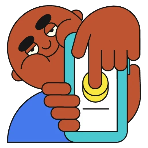 👇 Стикер «Fat funny guy» для Telegram