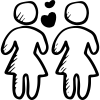 👩‍❤️‍👩 Эмодзи «14 февраля» для Telegram