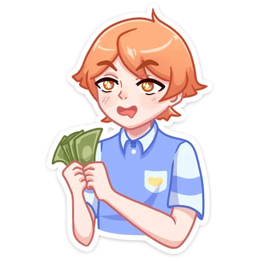 🤑 Стикер «Рыжик Феликс» для Telegram