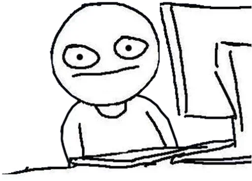 😐 Стикер «Desk / meme faces» для Telegram