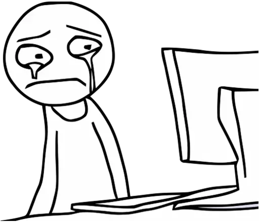 😢 Стикер «Desk / meme faces» для Telegram