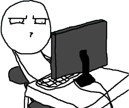 🤔 Стикер «Desk / meme faces» для Telegram