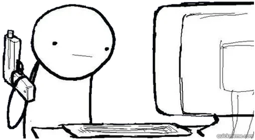 🔫 Стикер «Desk / meme faces» для Telegram