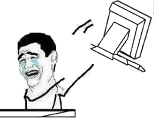 😂 Стикер «Desk / meme faces» для Telegram