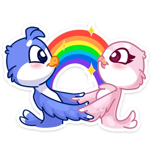 🌈 Стикер «Фин и Фенечка. История создания стикеров» для Telegram