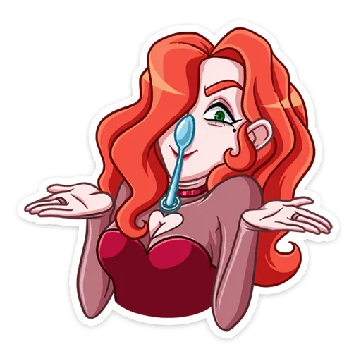 🤷‍♀ Стикер «Огненная Лавиния» для Telegram