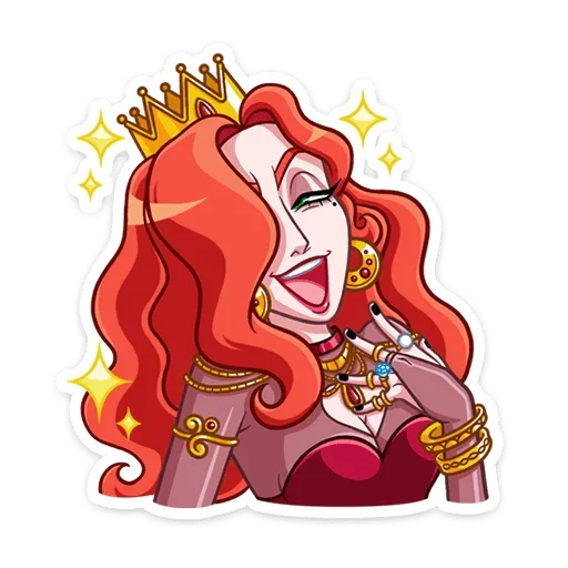👸 Стикер «Огненная Лавиния» для Telegram