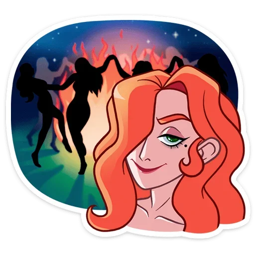 😏 Стикер «Огненная Лавиния» для Telegram