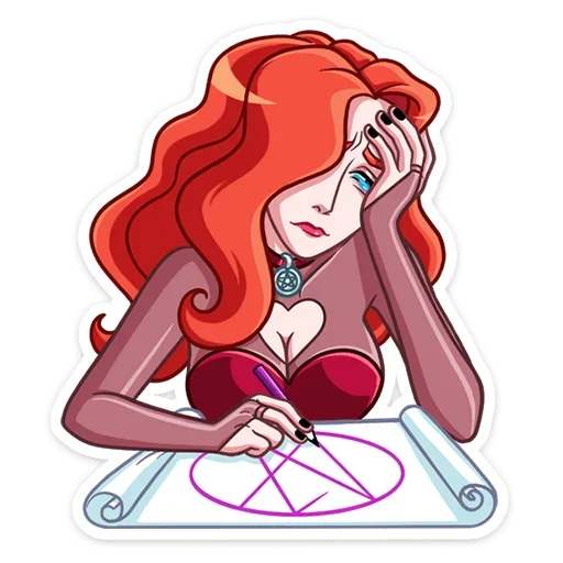 😖 Стикер «Огненная Лавиния» для Telegram