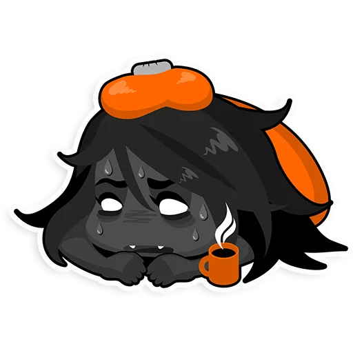 😷 Стикер «fire-mori» для Telegram