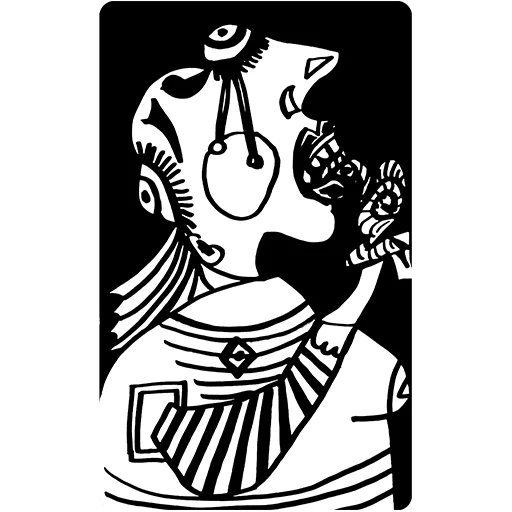 👹 Стикер «ЧБ / BW» для Telegram
