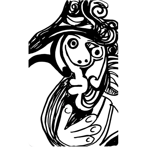👹 Стикер «ЧБ / BW» для Telegram