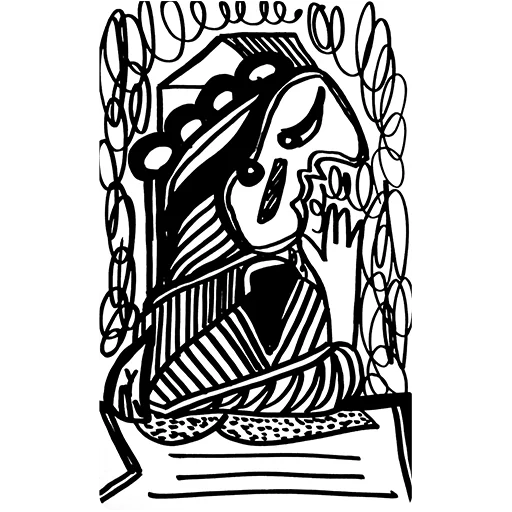🌜 Стикер «ЧБ / BW» для Telegram