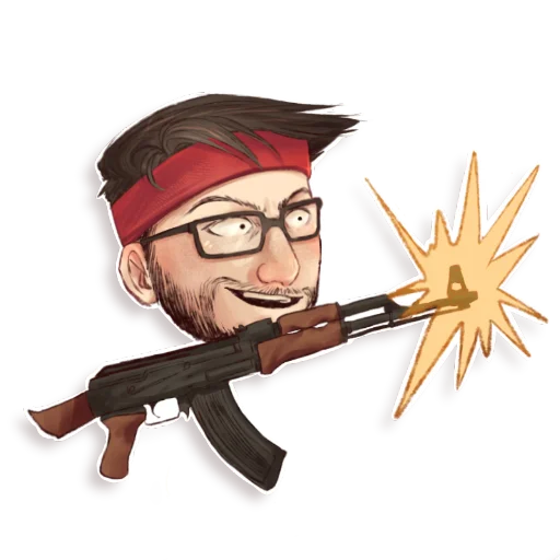 🔫 Стикер «Flackjk chort» для Telegram