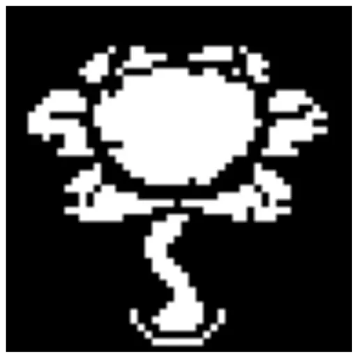 🖤 Стикер «flowey Undertale» для Telegram