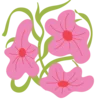 🌸 Эмодзи «Розовые буквы и эмодзи с цветами» для Telegram