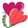 🌺 Эмодзи «Розовые буквы и эмодзи с цветами» для Telegram