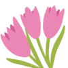 🌷 Эмодзи «Розовые буквы и эмодзи с цветами» для Telegram