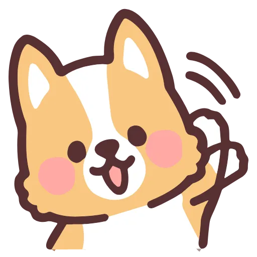👋 Стикер «fluffy corgi stickers» для Telegram