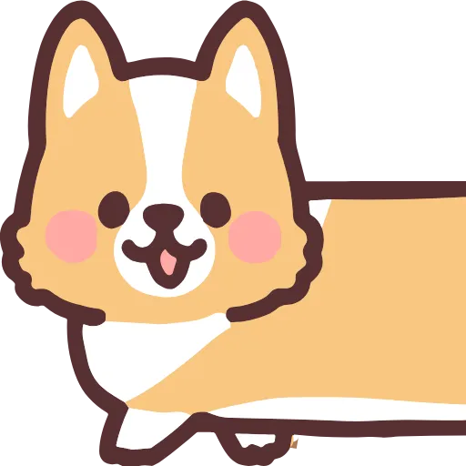 🐶 Стикер «fluffy corgi stickers» для Telegram