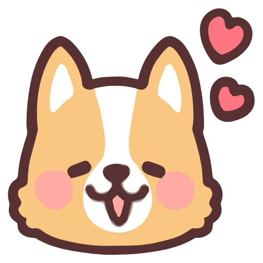 🥰 Стикер «fluffy corgi stickers» для Telegram