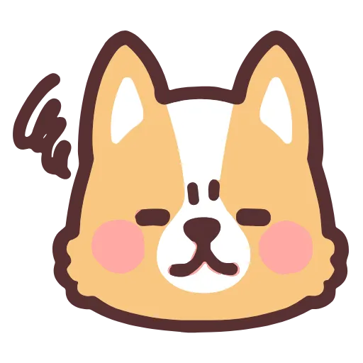 😑 Стикер «fluffy corgi stickers» для Telegram