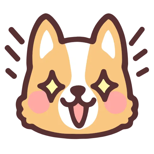 🤩 Стикер «fluffy corgi stickers» для Telegram