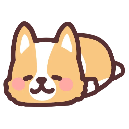 😪 Стикер «fluffy corgi stickers» для Telegram