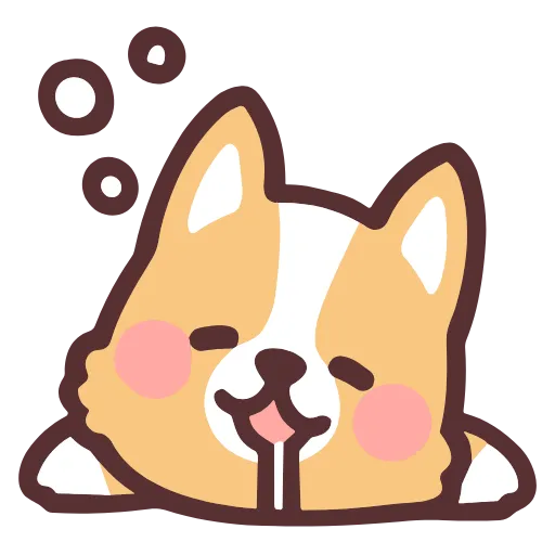 🤤 Стикер «fluffy corgi stickers» для Telegram