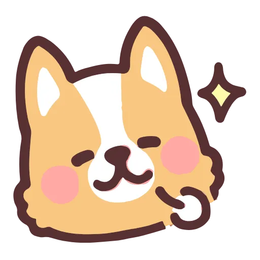 😏 Стикер «fluffy corgi stickers» для Telegram
