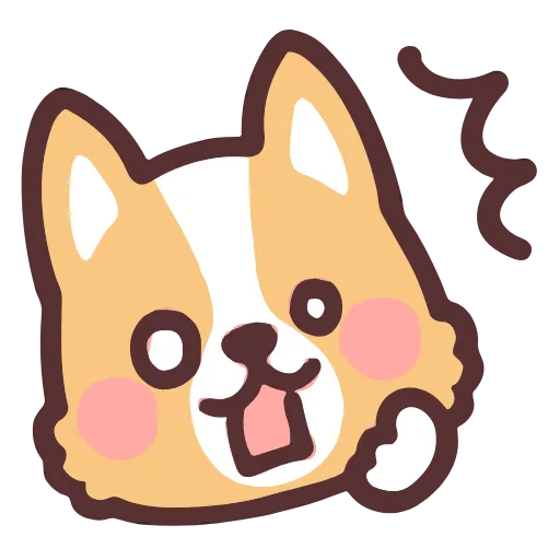 😱 Стикер «fluffy corgi stickers» для Telegram