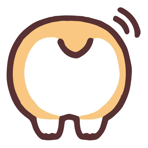 🍑 Стикер «fluffy corgi stickers» для Telegram