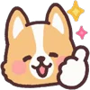 👍 Эмодзи «☺ Corgi emoji - собачки корги» для Telegram