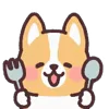 🍴 Эмодзи «☺ Corgi emoji - собачки корги» для Telegram