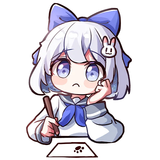 😕 Стикер «Random Chibi» для Telegram