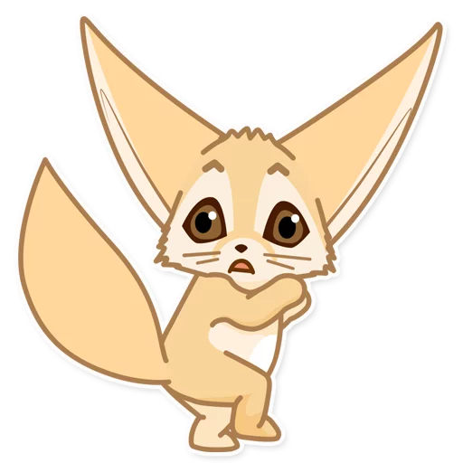 😧 Стикер «Лисёнок Аск» для Telegram