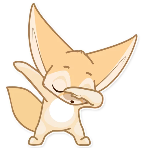 🙋 Стикер «Лисёнок Аск» для Telegram