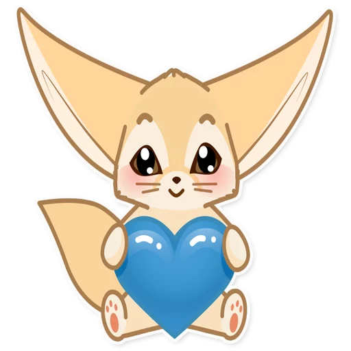 ❤️ Стикер «Лисёнок Аск» для Telegram