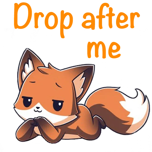 Стикерпак Fox Drop для Telegram — скачать