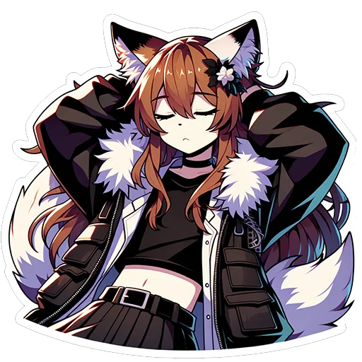 😪 Стикер «Fox Nika» для Telegram