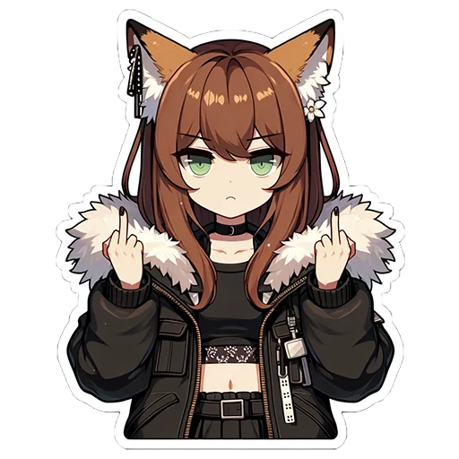 🖕 Стикер «Fox Nika» для Telegram