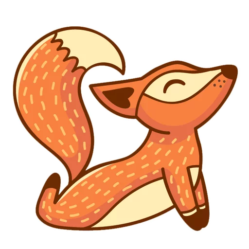 Стикерпак Лисичка-Йога для Telegram — скачать